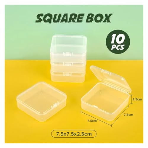 10 Stück Kunststoffbox Rechteckige Box Durchscheinende Box Verpackungsbox Aufbewahrungsbox Staubdicht Solide Starke Schmuck Aufbewahrungsbox Behälter(2XL) von SAPIIKEF