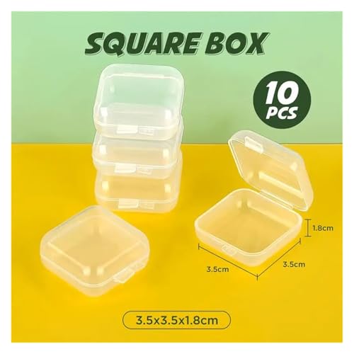 10 Stück Kunststoffbox Rechteckige Box Durchscheinende Box Verpackungsbox Aufbewahrungsbox Staubdicht Solide Starke Schmuck Aufbewahrungsbox Behälter(S) von SAPIIKEF