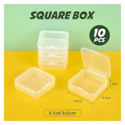 10 Stück Kunststoffbox Rechteckige Box Durchscheinende Box Verpackungsbox Aufbewahrungsbox Staubdicht Solide Starke Schmuck Aufbewahrungsbox Behälter(XL) von SAPIIKEF