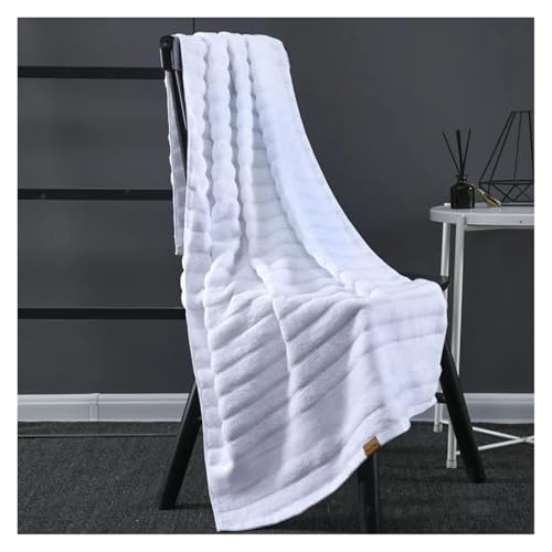 100% saugfähige und weiche Gesichts-/Handtücher aus 100% Baumwolle, hochsaugfähiges Badetuch-Set for das Badezimmer zu Hause im Hotel(White,70x140cm) von SAPIIKEF