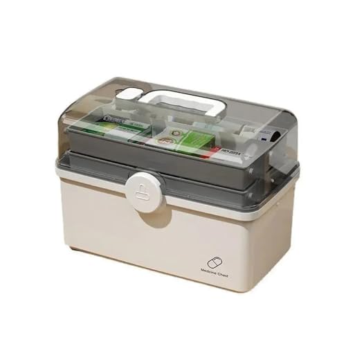 1pc Weiß Große Kapazität Medizin Box for Home Medizin Lagerung Multi-Schicht Klassifizierung Home Medizin Box(34x21.5x19cm) von SAPIIKEF