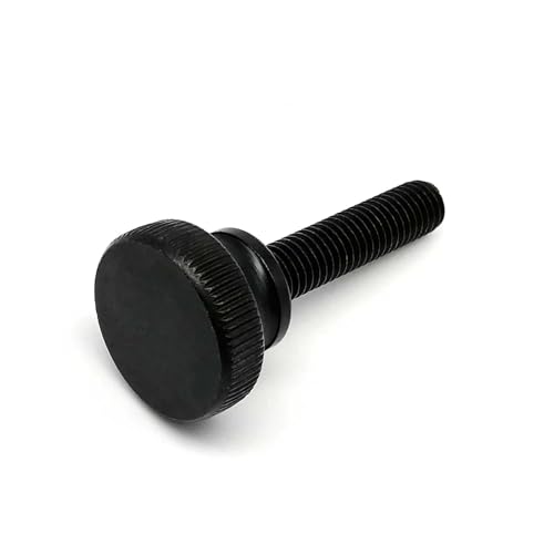 2/5 stücke M3 M4 M5 M6 M8 M10 DIN464 GB834 Rändel Hohe Schritt Kopf Hand Festziehen Daumen Schraube Vorhang Wand Glas Lock rändelschraube Einstellen(Black,25MM_2PCS M6) von SAPIIKEF
