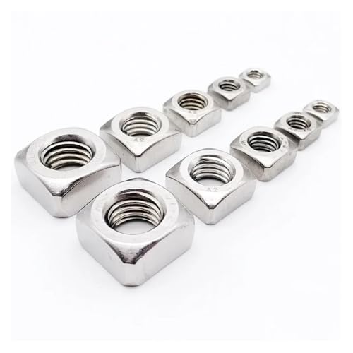 2/50 stücke Hohe Qualität M3 M4 M5 M6 M8 M10 M12 DIN557 GB39 304 A2-70 Edelstahl Metrisches Gewinde Vierkantmutter Foursquare Quadrate(M6 10pcs) von SAPIIKEF