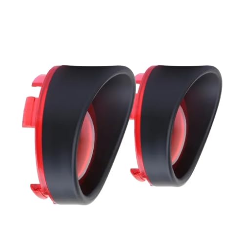 2 Pcs Motorcycle Visor-Style Blinker Bezel Turn Signal Light Len Trim Cover(Matte Black Red) von SAPIIKEF