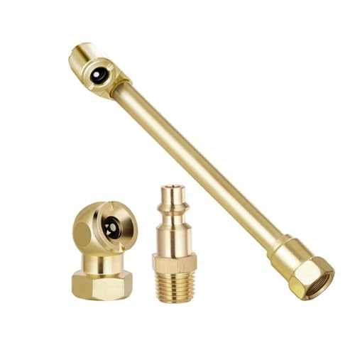 2 Way Connection Heavy Duty Air Chuck Set 1/4 Inch Ball Chuck Tire Inflator Dual for Head Air Chuck Standard Male Quick von SAPIIKEF