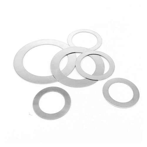 20/100 Stück M2 bis M40 DIN988 304 A2-70 Edelstahl Einstellscheibe, ultradünn, Präzisions-Unterlegscheibe, ultradünn, einfache flache Waferscheibe(M4x8xThick 100pcs,0.3mm thick) von SAPIIKEF
