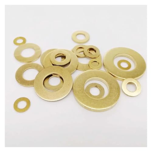 20/100 stücke M2 M2.5 M3 M4 M5 M6 M8 M10 M12 GB97 DIN125 Massivmessing Kupfer Unterlegscheibe Plain Dichtung Pad Hohe Qualität(50pcs M8x16x1mm) von SAPIIKEF