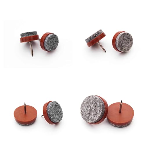20 Stück braune DIY-Möbelfüße, Stuhlbeine, Fliesen-Filzunterlage, Bodenschutz, Gleiter, Gleitschutz, geräuscharm, for Aufnageln, 20/24/28/30 mm(Diameter 20mm) von SAPIIKEF