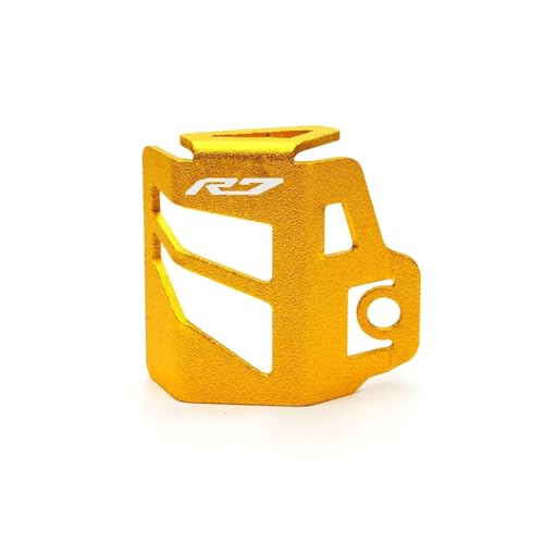 2025 For YZF R1 R1M YZFR6 YZF R3 R6 R7 R9 R1 R25 R125 Motorcycle CNC Rear Brake Fluid Reservoir Guard Cover Protector(Gold-R7) von SAPIIKEF