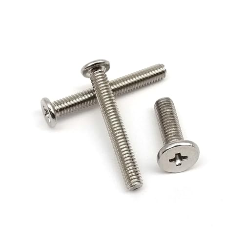 25/50 Stück M1.2 M1.4 M1.6 M2 M2.5 M3 M4 Mini Micro Kleine ultradünne flache Waferkopfschraube for Laptop, Telefon, Brille(Silver,2MM_M1.6 50PCS) von SAPIIKEF