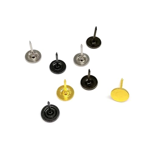 25 Stück 11 mm flache Polsternägel, for Schmuck, Weinkisten, Holzkisten, Sofas, Schuhe, Wanddekoration, Reißzwecken, Türnägel(Gun black) von SAPIIKEF