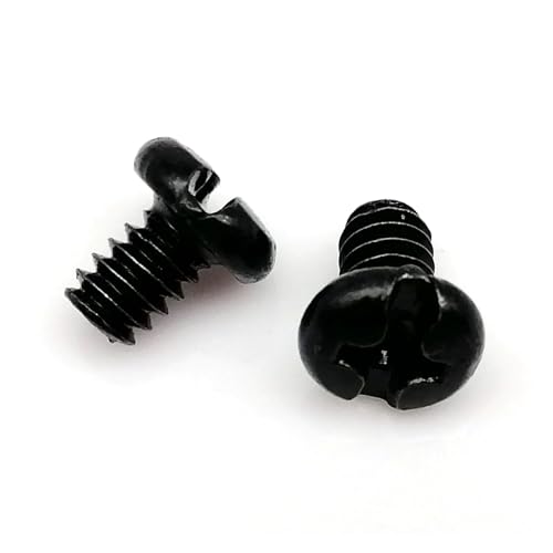 25 stücke Rundkopfschraube 6#-32 * 5mm for Festplatte Festplatte HDD PC-Gehäuse PSU Sound Video Grafikkarte Fix DIY Montieren Computer E(Black) von SAPIIKEF