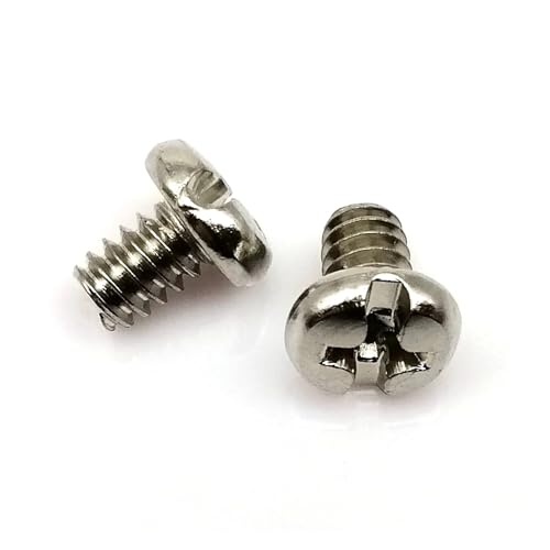 25 stücke Rundkopfschraube 6#-32 * 5mm for Festplatte Festplatte HDD PC-Gehäuse PSU Sound Video Grafikkarte Fix DIY Montieren Computer E(Silver) von SAPIIKEF