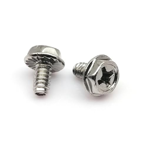 25 stücke Schwarz Silber 6#-32x5/6/8mm PC Fall Netzteil PSU Festplatte Motherboard Kopf Montieren Fix Schraube DIY Computer B(Silver,6-32x6mm) von SAPIIKEF