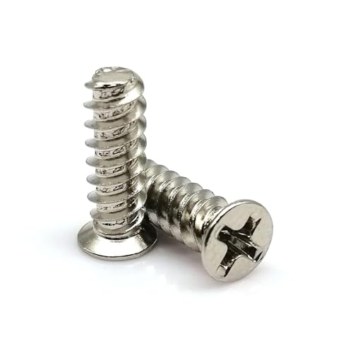 25 stücke Schwarz Silber KB4 * 8/10/12mm KB5 * 10/12/15mm PC Gehäuse Kühler Lüfter Flache Senkkopf Montieren Schraube Computer EIN(Silver,M4x8mm) von SAPIIKEF
