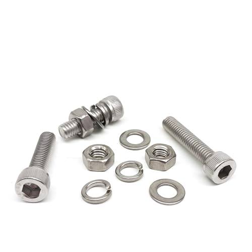 2880/900 Stück, große Menge, verpackt, M2, M3, M4, M5, M6, Innensechskantschraubendreher, Schraubenmuttern- und Unterlegscheiben-Set, Edelstahl 304(M4M5M6 900pcs) von SAPIIKEF