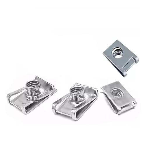 304 M4 M5 M6 M8 U-Typ Gewinde Reed Mutter Clips Edelstahl Feder Clips for Auto Motorrad Roller ATV Moped 4mm 5mm 6mm 8mm(304JB-M5-6Pcs) von SAPIIKEF