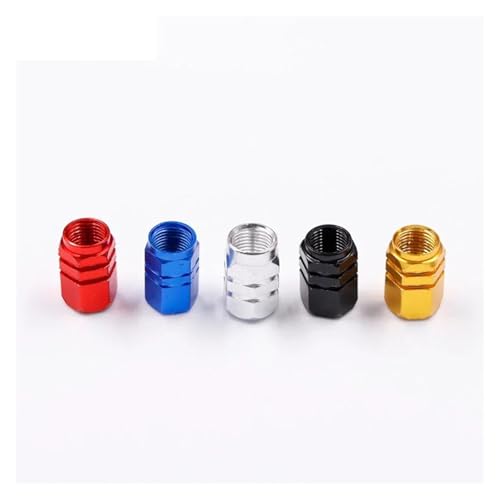 4/10Pcs Auto Rad Reifen Ventil Vorbauten Caps Aluminium Reifen Felge Stem Abdeckungen Airdust Wasserdicht(4pcs blue) von SAPIIKEF