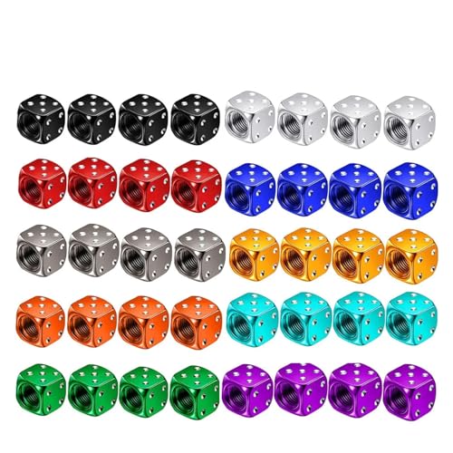 4/8/12Pcs Aluminium Reifen Ventil Kappen Auto Lkw Motorrad Fahrrad Würfel Rad Stem Reifen Reifen Rad Stem Luft ventil Staub Abdeckung(Orange-8Pcs) von SAPIIKEF