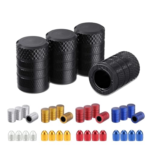 4/8Pcs Tire Valve Stem Caps, Aluminum Tire Valve Cap, Universal Stem Covers for Cars Trucks Motorcycles SUVs and Bikes(C0626-Silver-8Pcs) von SAPIIKEF