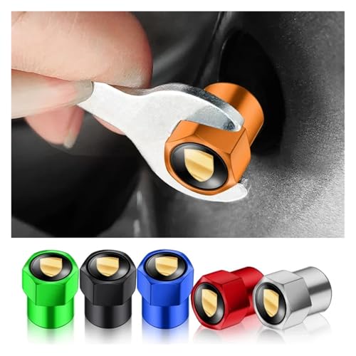 4 Teile/satz Legierung Auto Reifen Ventil Stem Luft Kappen Anti-diebstahl Luftdichte Abdeckung for 718 Boxster Cayman Cayenne 911 Macan Panamera(Blue-4PCS) von SAPIIKEF
