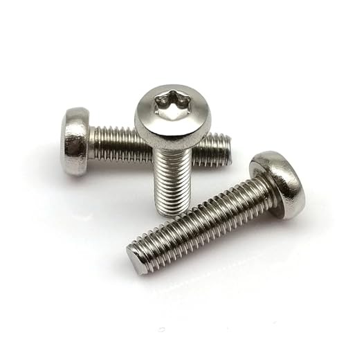 400/2100 Stück M1.6 M2 M2.5 M3 M4 M5 GB2672 304 Edelstahl Sechskant-Torx-Flachkopfschrauben mit rundem Kopf, Bolzenmuttern-Set, Sortimentskasten(Set C 1140pcs) von SAPIIKEF