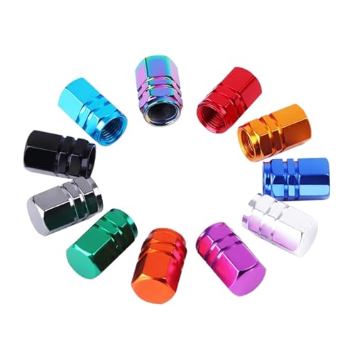 4Pcs Aluminium Auto Rad Reifen Ventil Kappen Reifen Felge Stem Abdeckungen Airdust Wasserdicht for Autos Motorräder Lkw Bikes(Orange) von SAPIIKEF