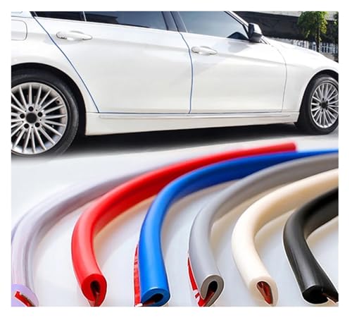 5/8/10M Auto U-Typ Autotürschutz Klarer Kantenschutz Trim Styling Formleiste Gummi Kratzschutz Autotür Universal(Red-10m) von SAPIIKEF