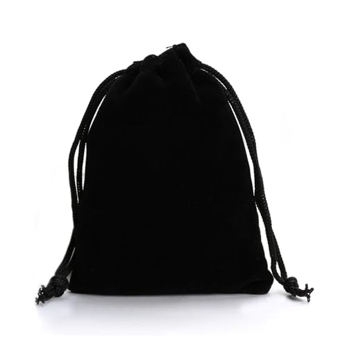 5–10 Stück/Menge Farbe Samt Kordelzug Beutel Multi-Größe Verpackung Beutel for Schmuck Süßigkeiten Lagerung Display Festival Geschenk Verpackung Beutel(Black,7X9CM (10pcs)) von SAPIIKEF