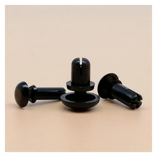 50 Stück 2 mm 2,6 mm 3 mm 3,5 mm 4 mm 5 mm 6 mm Weiß Schwarz R-Typ Nylon Kunststoff Drucknietschraube Expansionsrohr Ankerstecker for PC-Platine(Black,6.4MM_M2.6 2.6MM) von SAPIIKEF