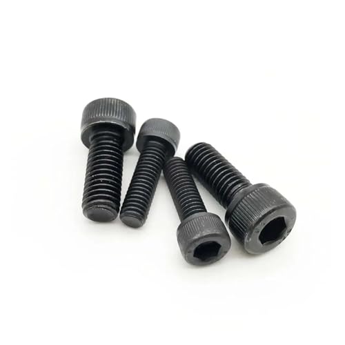 50 Stück M1.4 M1.6 M2 M2.5 M3 M4 M5 304 A2-70 Edelstahl Schwarz Klasse 12.9 DIN912 Sechskant-Innensechskantschraube(12.9 class steel,10MM_M1.4) von SAPIIKEF