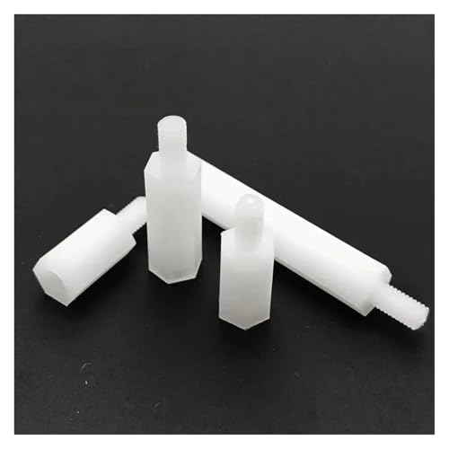 50 stücke M2 M2.5 M3 M4 Weiß Nylon Kunststoff Hex Standoff Hexagon Säule Männlich Weiblich Spacer Bolt for PCB Board motherboard(Male-Female,M2x8mm) von SAPIIKEF