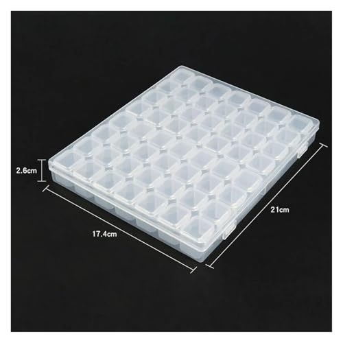 5D DIY Diamant Malerei Werkzeuge Zubehör Lagerung Box Container Diamant Stickerei Zubehör Bohrer Box(56 Grids White) von SAPIIKEF