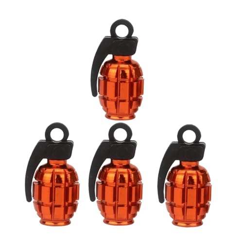 AUTCOAT 4 Teile/Satz Universal Auto LKW Motorrad Rad Reifen Ventilkappen Fahrrad Reifen Luftventil Abdeckung(Orange) von SAPIIKEF