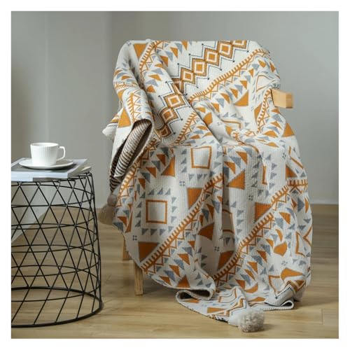 Bohemian Soft Tassel Strickdecken Plaid Tapisserie Nickerchen Decke Vintage Klimaanlage Decken Strickdecke for die Reise(130x170cm) von SAPIIKEF