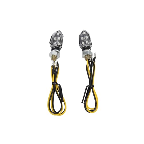 Enduro Roller Blinker Indikatoren Lichter Blinker 12V for Motorrad Mini Universal Strobe Lampe(Black) von SAPIIKEF
