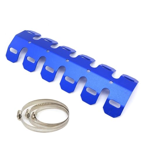Auspuff Hitzeschild Schalldämpfer Schutz Abdeckung for EXC XCW SX TPI Sechs Tage 125 250 300 2012-2023(Short Blue) von SAPIIKEF