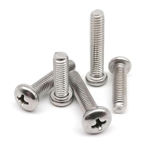 Flachkopfschrauben aus Edelstahl 304 – M1,6 bis M8 Kreuzschlitz-Maschinenschrauben (3–100 mm Länge) GB818-85-Standard (Klasse A2–70)(100mm,M3 50pcs) von SAPIIKEF