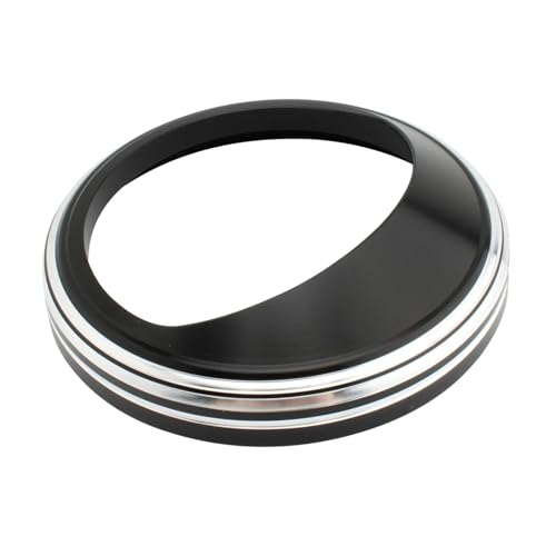 FoR Softail with 5" Speedometer Motorcycle Front Speedometer Gauges Trim Ring Frame Cover Visor(Black silver) von SAPIIKEF