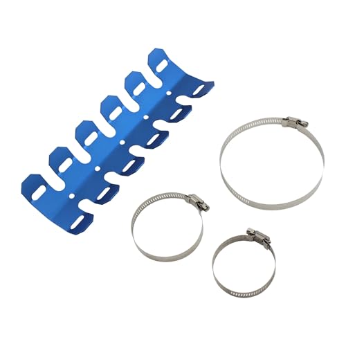 For CRF 450X Motocross Auspuff Schild Schutz Abdeckung for YZ125 YZ250 YZ450F Motorrad Auspuff Hitzeschild Enduro(Blue) von SAPIIKEF