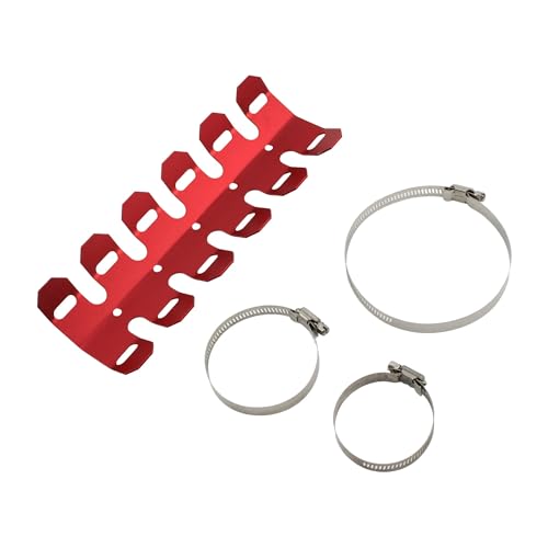 For CRF 450X Motocross Auspuff Schild Schutz Abdeckung for YZ125 YZ250 YZ450F Motorrad Auspuff Hitzeschild Enduro(Red) von SAPIIKEF