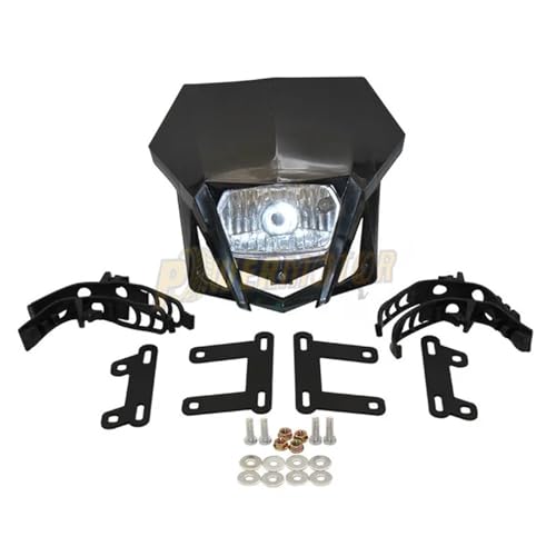 For CRF230 Scheinwerfer XR230 KLX150 WR450 Universal Motocross Zubehör Motorrad Scheinwerfer Platte(Black) von SAPIIKEF