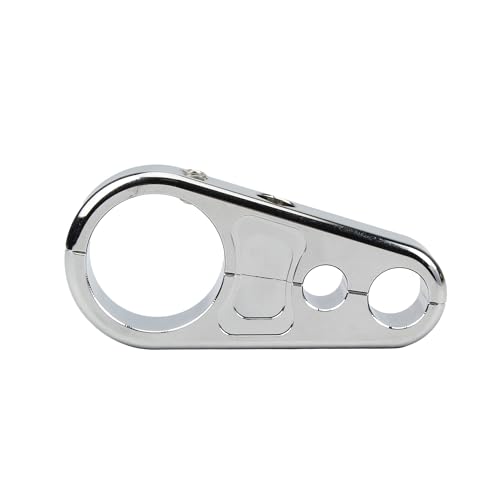 For Cafe Racer Motorrad Motocross Rahmen 1 "25mm Lenker Kupplung Kabel Bremse Linie Klemme Befestigt Clips(Silver) von SAPIIKEF