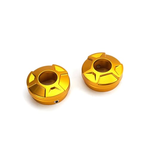 For DS900X DS525X 900 DSX 525 DSX DSX900 DSX525 2023 2024 CNC Motorrad Drei-Sterne-Säulenverkleidungsabdeckung Zubehör(2pcs-Gold) von SAPIIKEF