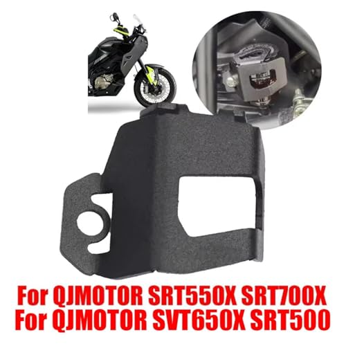 For QJ MOTOR SVT 650 X 650X SRT 550x 700 X SRT550x SVT650X SRT700X Hinten Brems Flüssigkeit Reservoir Abdeckung Schutz Tank Protector(Silver) von SAPIIKEF