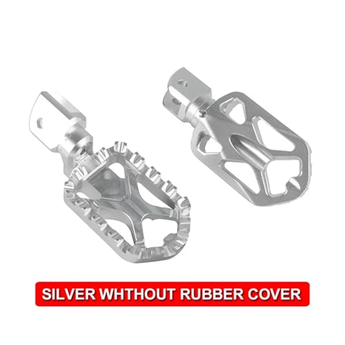 For R1200GS Adventure R1200 GS ADV 2005-2013 ölgekühlte Motorrad-Fußstütze Padel Gummiabdeckung Aluminium drehbare Fußrasten(Silver No Cover) von SAPIIKEF