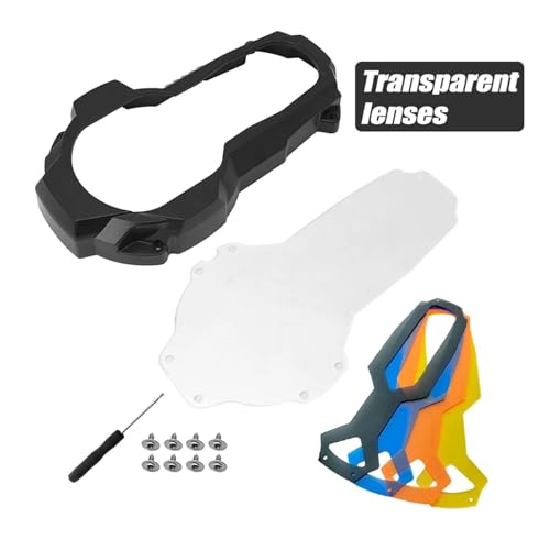 For R1250GS Adventure R1200GS LC ADV Edition R 1250 GS 2013-2023 Motorrad Scheinwerferschutz Scheinwerferschutzabdeckung(Transparent Glass X) von SAPIIKEF