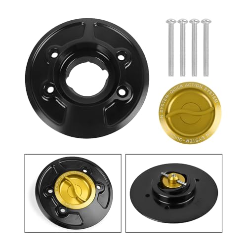 For S1000RR S1000R HP4 K1600GT K1600GTL R1200GS ADV R 1200 R CLASSIC HP2 Keyless Quick Release Tank Fuel Caps Gas Cover(Gold-S) von SAPIIKEF