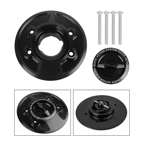 For S1000RR S1000R HP4 K1600GT K1600GTL R1200GS ADV R 1200 R CLASSIC HP2 Keyless Quick Release Tank Tankdeckel Gas Abdeckung(Black) von SAPIIKEF