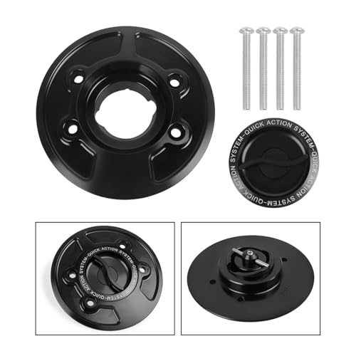 For S1000RR S1000R HP4 K1600GT K1600GTL R1200GS ADV R 1200 R CLASSIC HP2 Keyless Quick Release Tank Tankdeckel Gas Abdeckung(Black-S) von SAPIIKEF